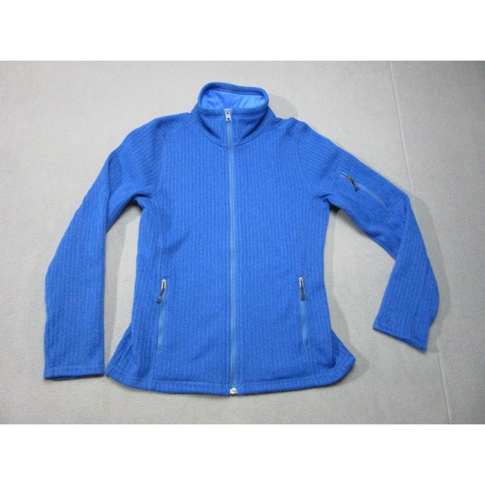 Patagonia Jacket Womens Medium Blue Better Sweater Mock Ribbed Fleece Full Zip